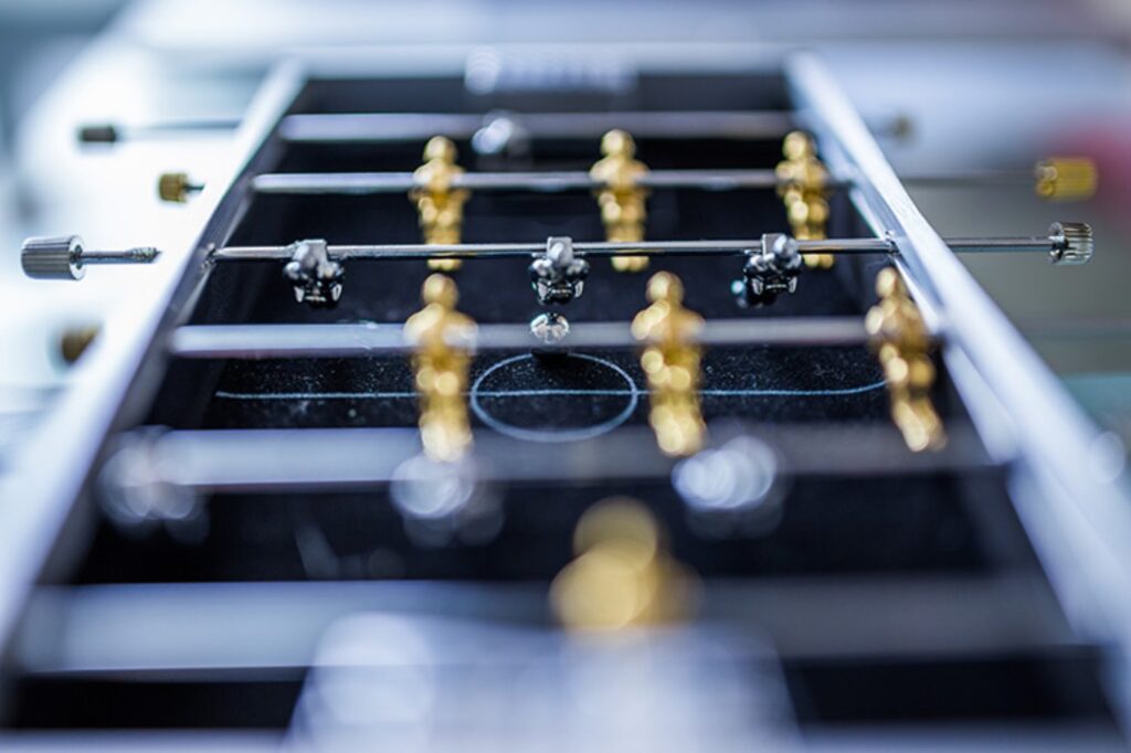 Gamification In The Workplace. Foosball table.