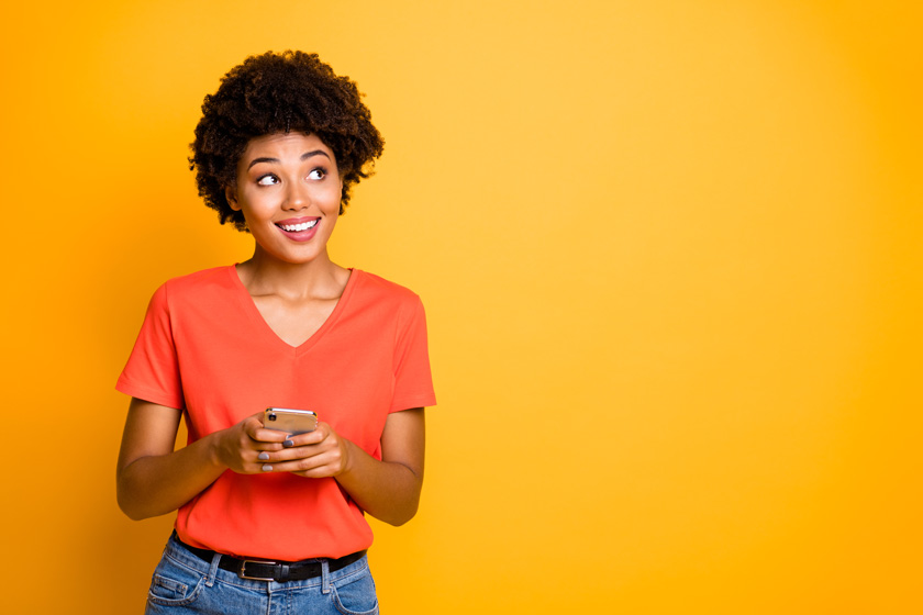 Lady On Her Phone