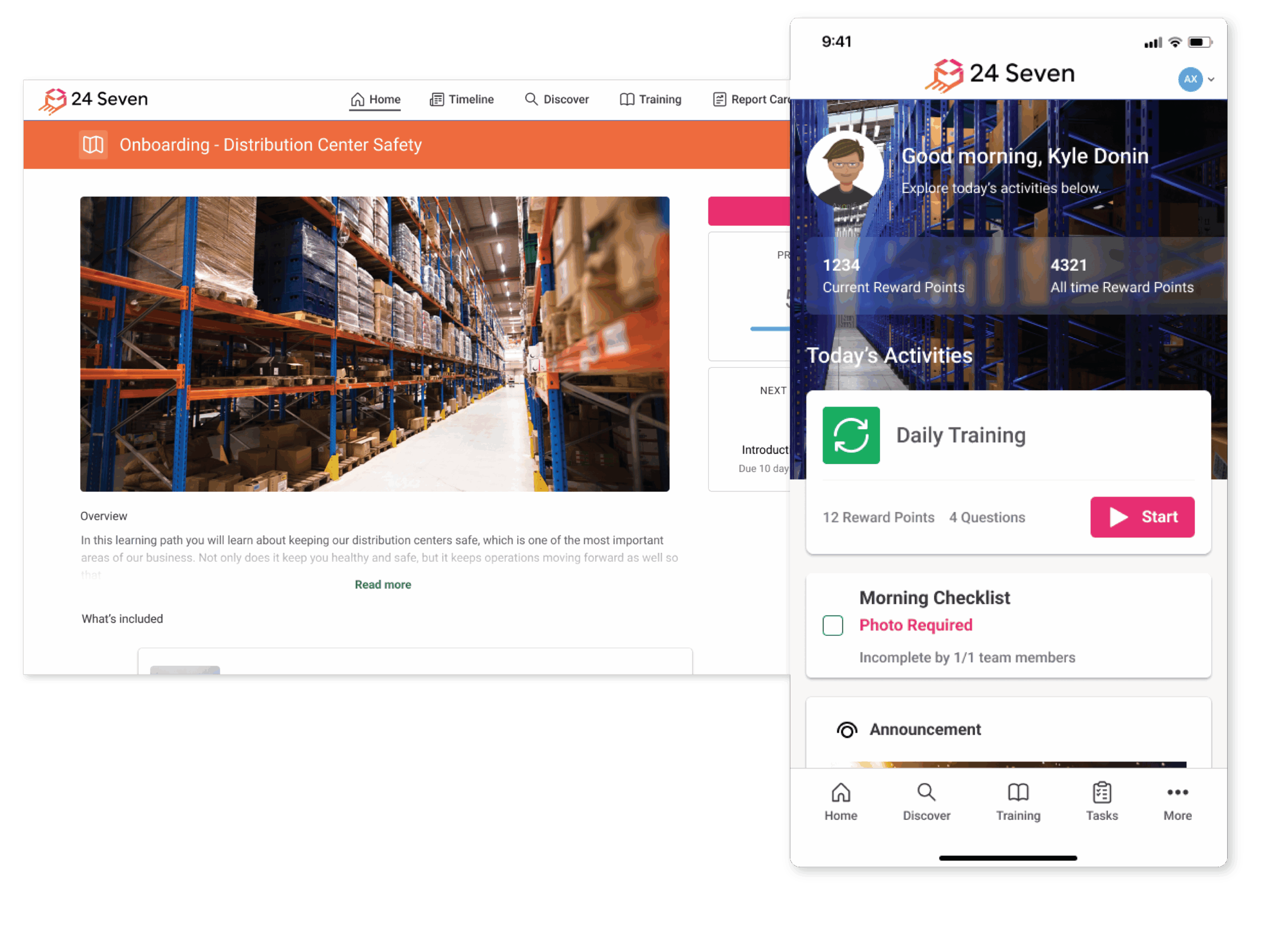 Screenshot of Axonify for Logistics and Distribution