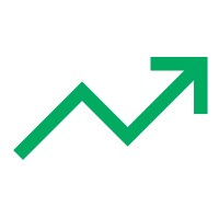 Increasing arrow icon