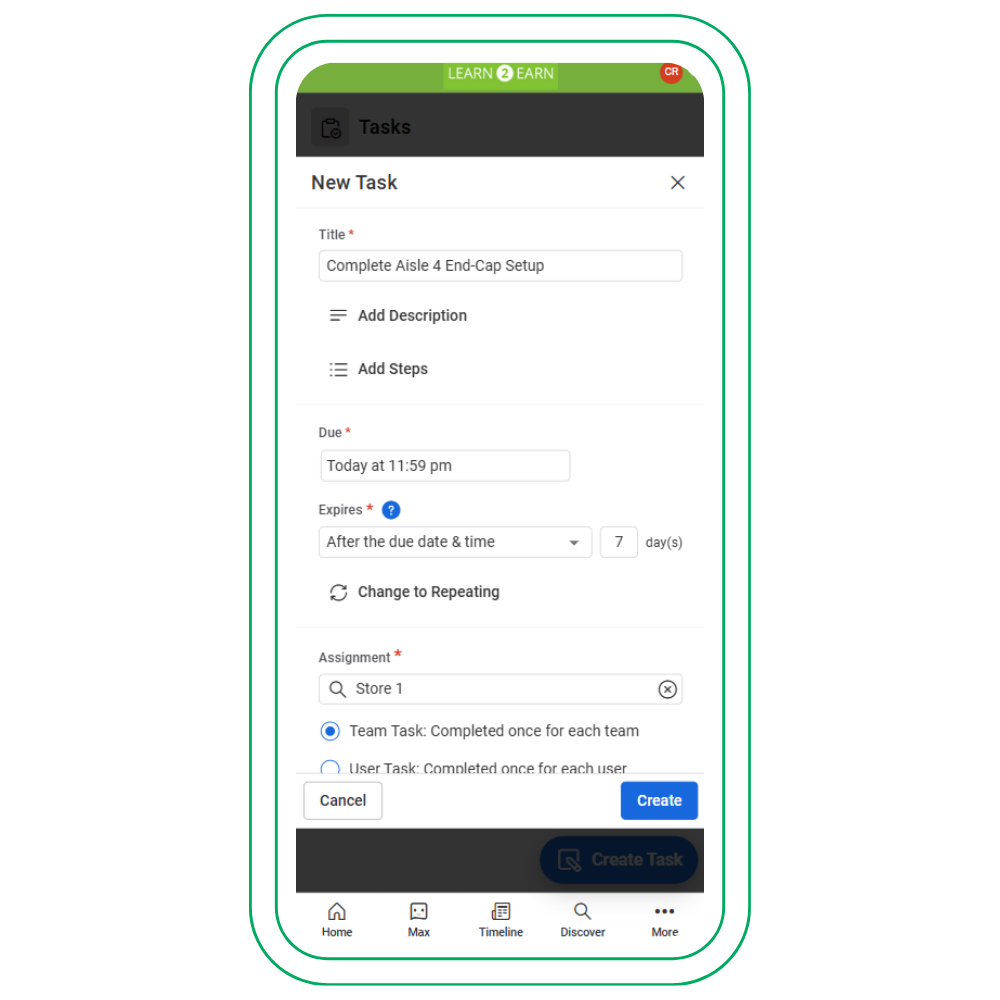Control Task Management