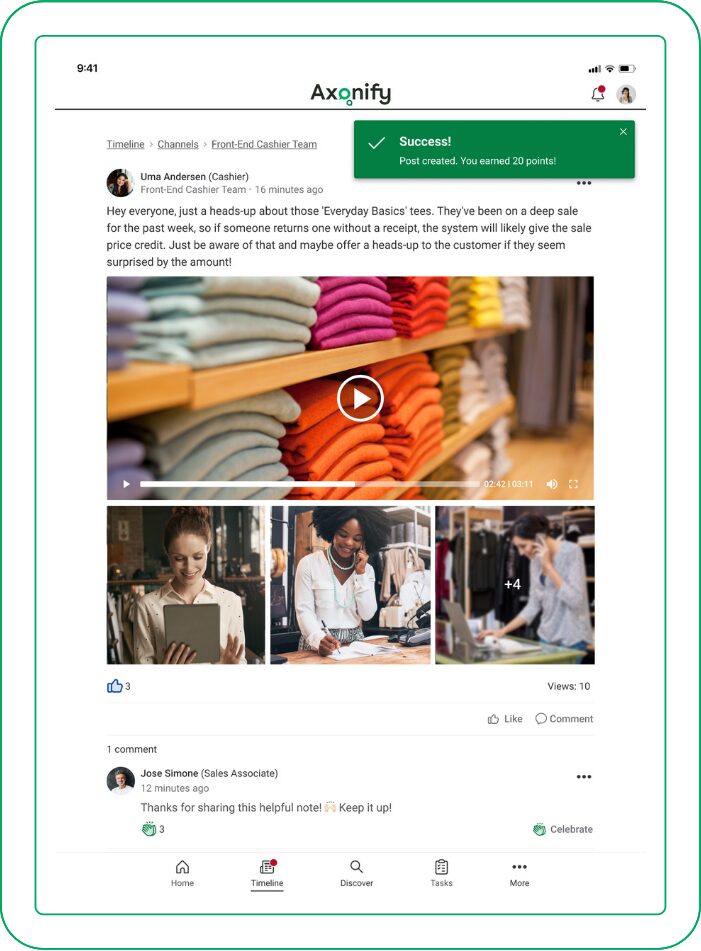 Channels Tshirt Return Use Case Green Tablet