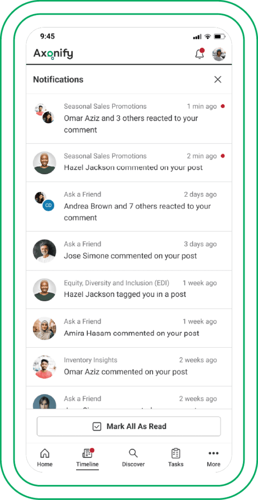 Channels Axonify Platform Notifications