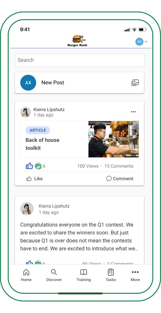 Axonify Timeline Home Screenshot