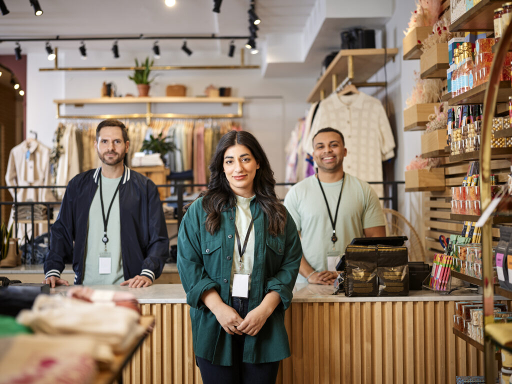 How Product And Engineering Are Building Ai First At Axonify - Retail Employees Posing